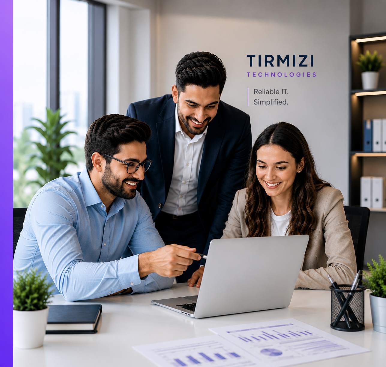 Tirmizi Technologies team collaborating on managed IT and digital solutions